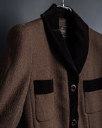 "FENDI" Velvet switching design herringbone set up