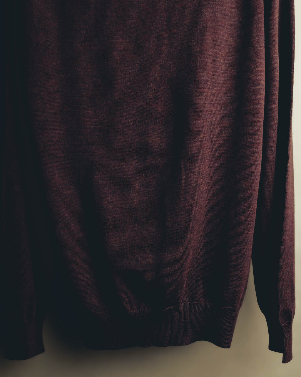 "GUCCI" 90's-00's Deep burgundy v-neck knit sweater