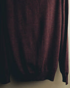 "GUCCI" 90's-00's Deep burgundy v-neck knit sweater