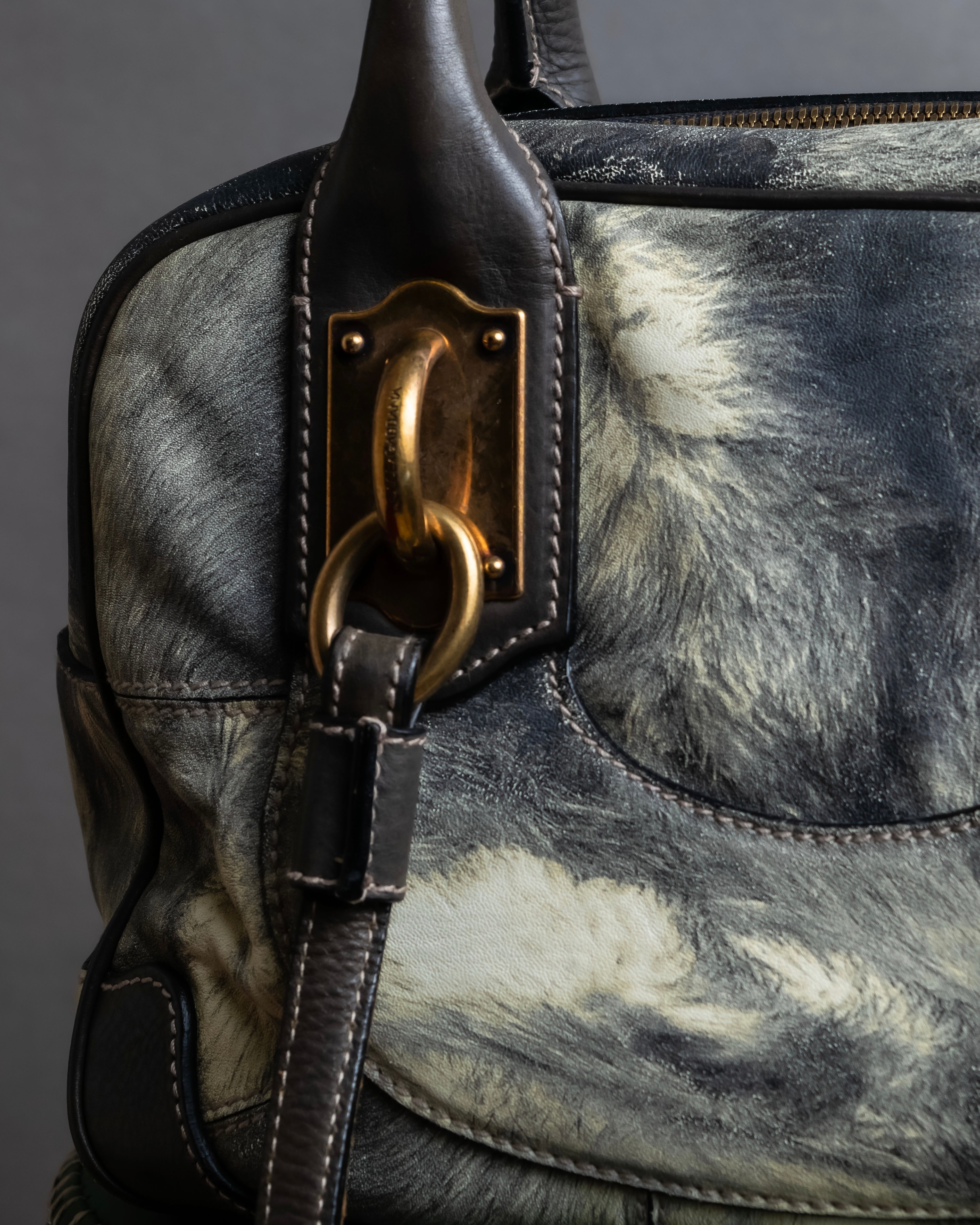 "DOLCE &amp; GABBANA" Miss edge series calf leather 2 way bag