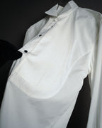 –SPECIAL– "Yves Saint Laurent" 00’s Tuxedo bib-front wing-collar dress shirt