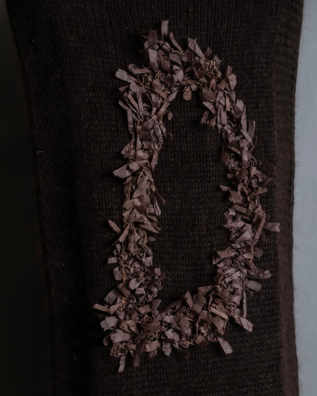 "Christian Dior  Patchwork logo detail fringe long muffler