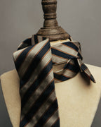 "CHANEL" 90's-00's Classic silk regimental striped tie