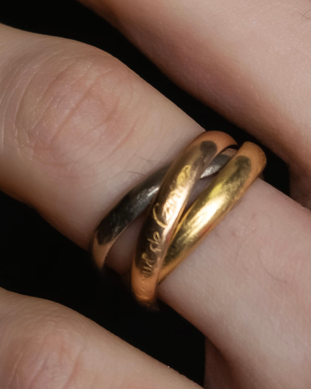 "Cartier" Gold Trinity Ring