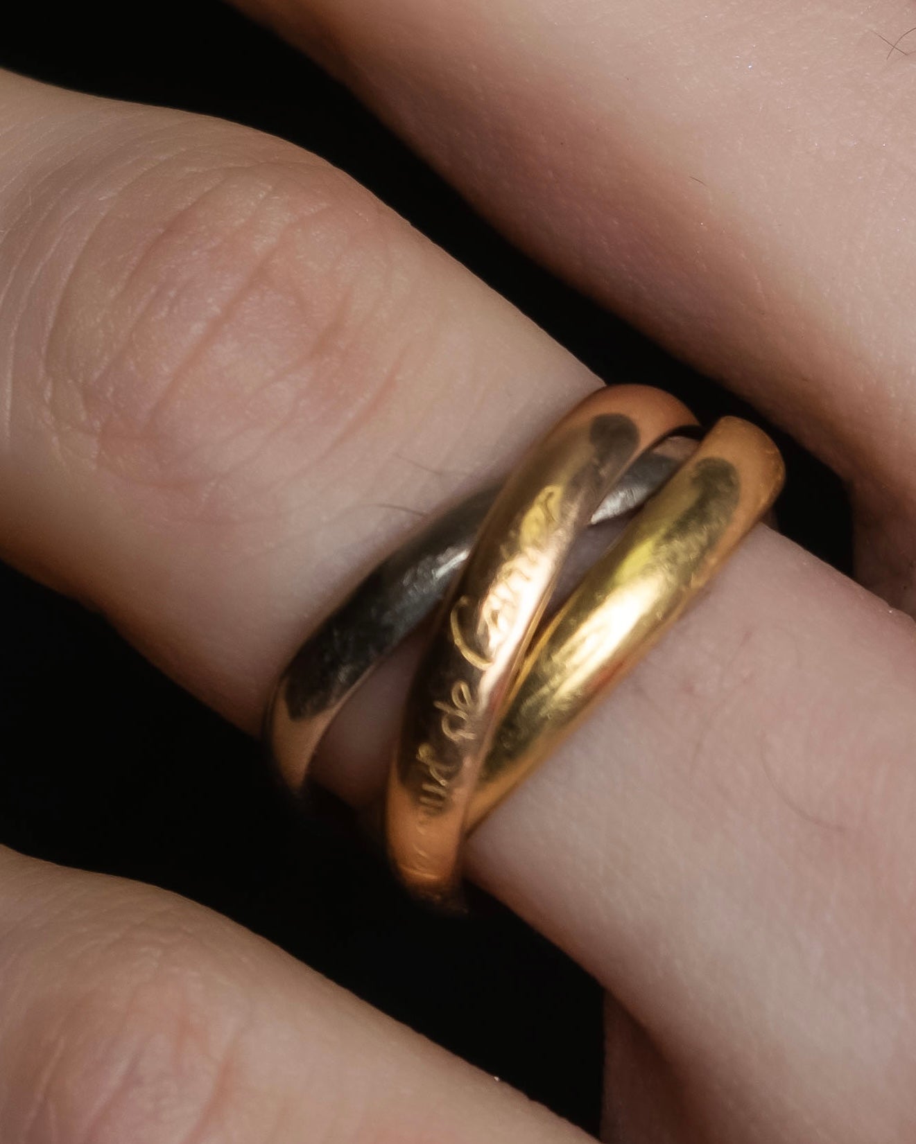 "Cartier" Gold trinity ring