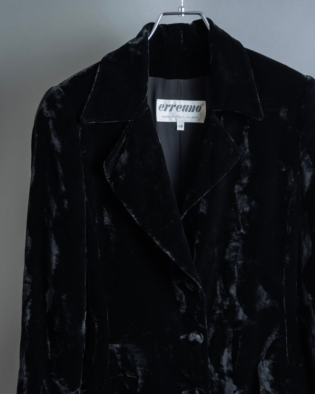 "ERREUNO" Relaxed tailored velour jacket