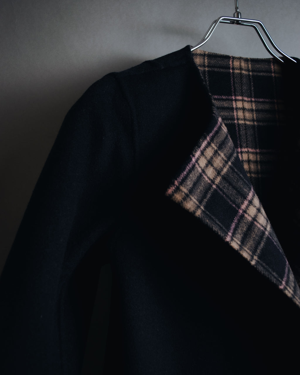 "WEEKEND MaxMara" 2010’s plaid virgin wool collarless jacket