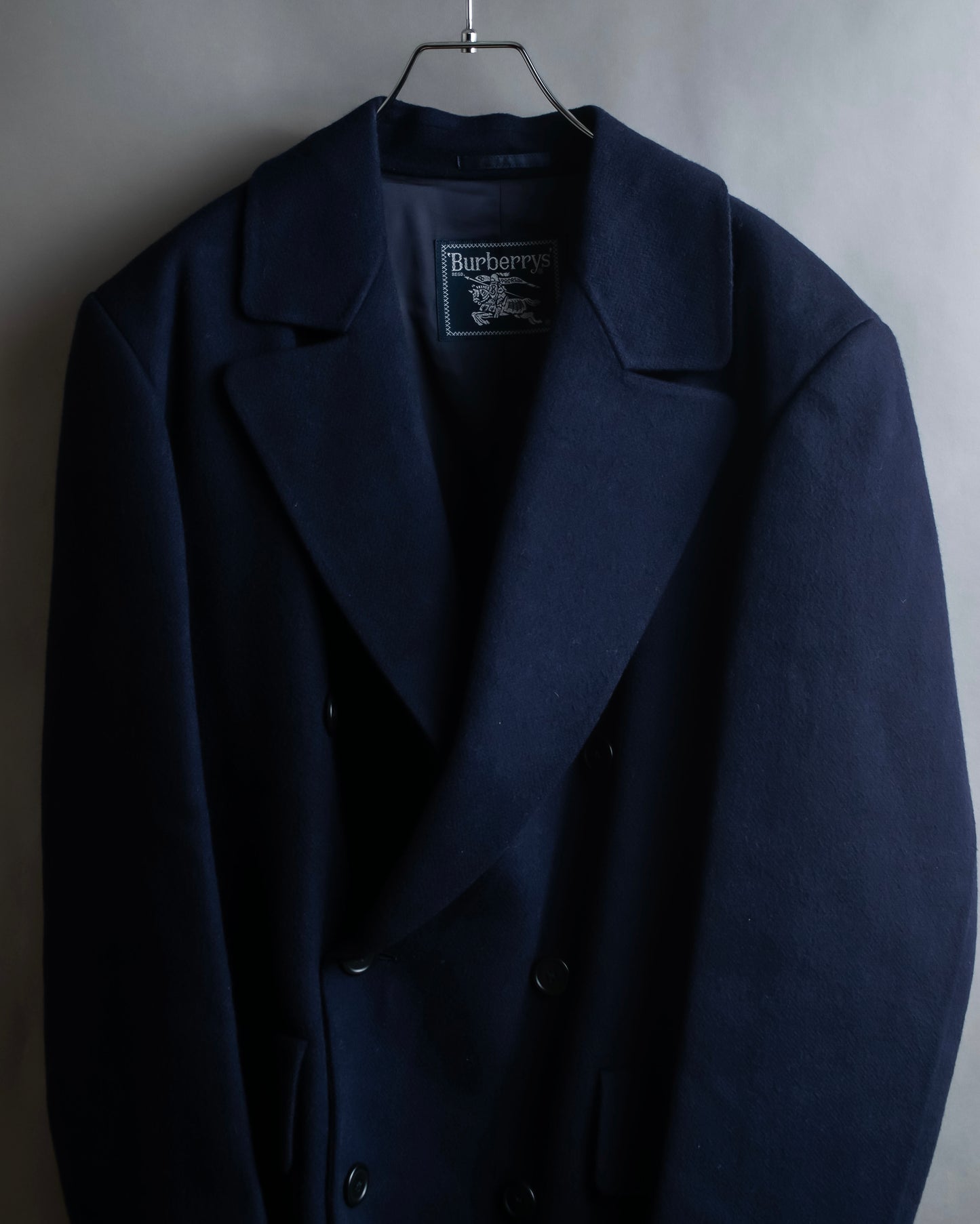 "BURBERRYS" Oversized wide lapel tailored coat