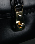 "GUCCI" 70’s boutique push lock box calf shoulder bag