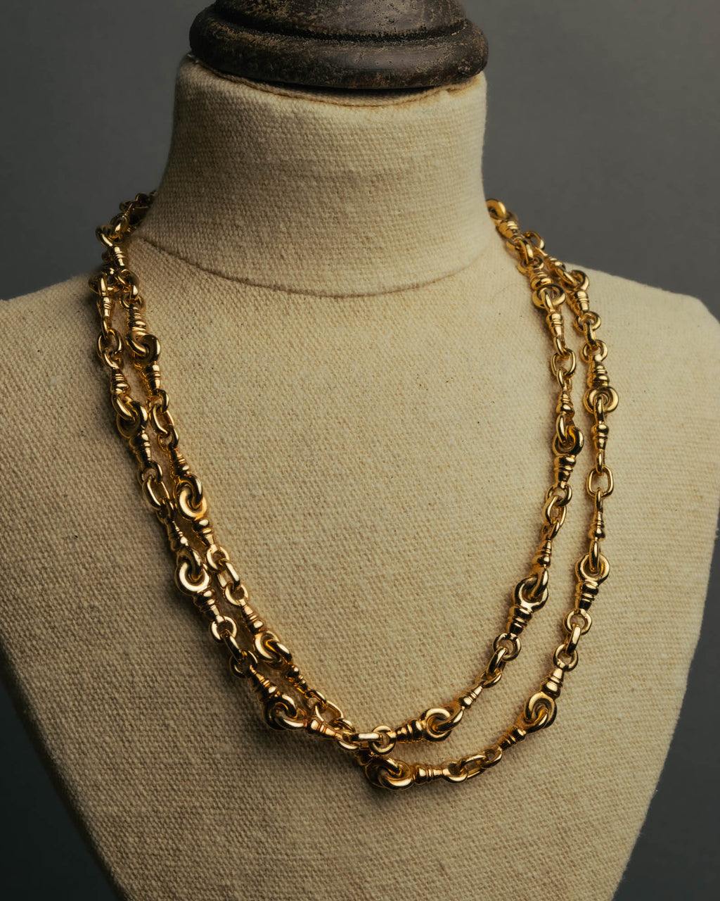 "Christian Dior" 80's-90's Gold tone chain necklace