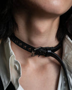 "Christian Dior" Countless eyelet design leather belt