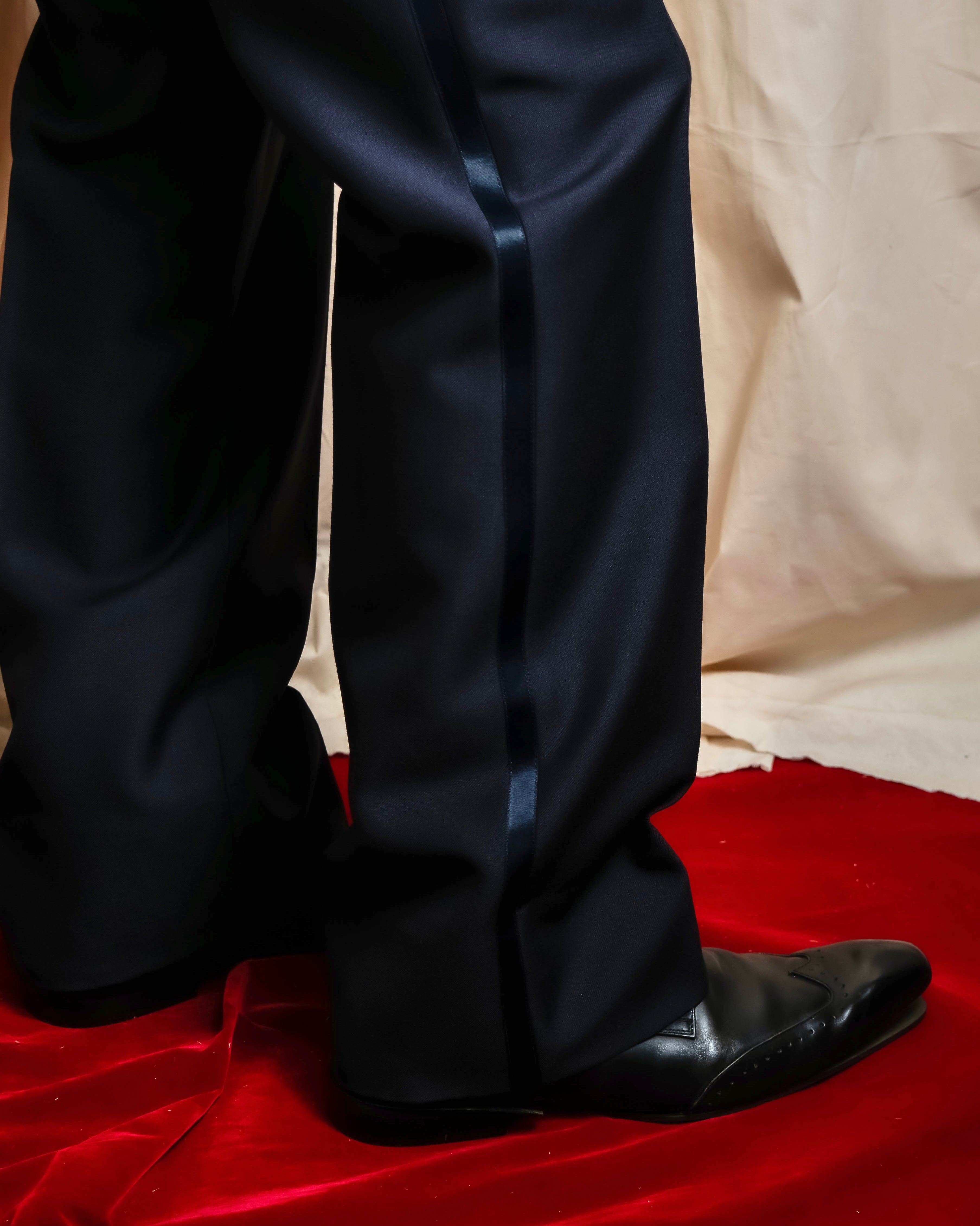 "CHRISTIAN DIOR MONSIEUR" Satin switching design tuxedo dress set up