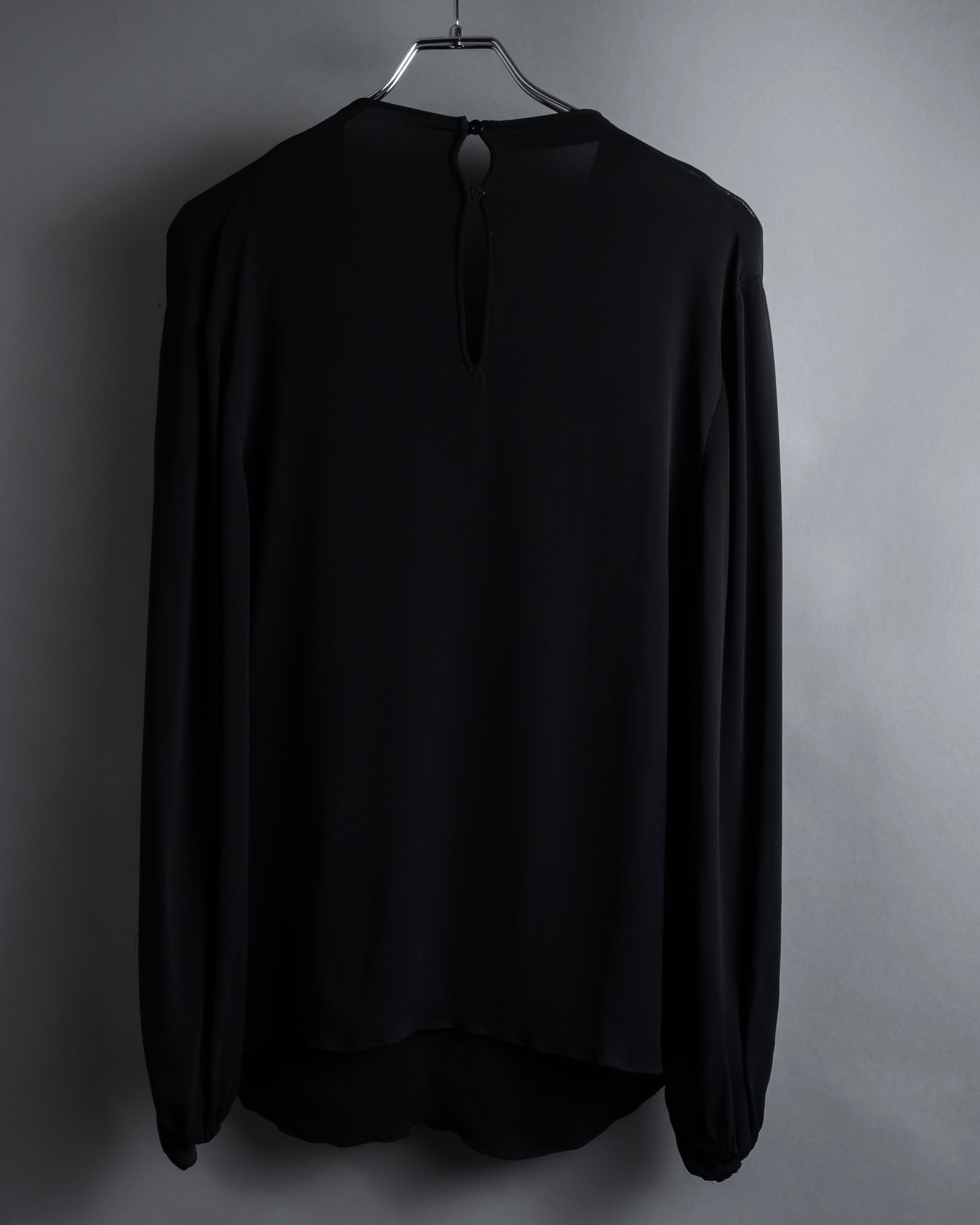 "VALENTINO" 2020-21 Gathered design bow tie skipper silk pullover