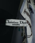 "Christian Dior" 80’s-90’s botanical dior typography silk scarf