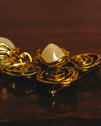 "Yves Saint Laurent" 80's-90's Baroque faux pearl brooch