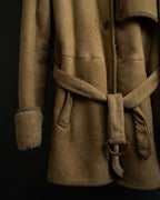 "LOEWE" 90's Panel-switched design mouton shearling coat