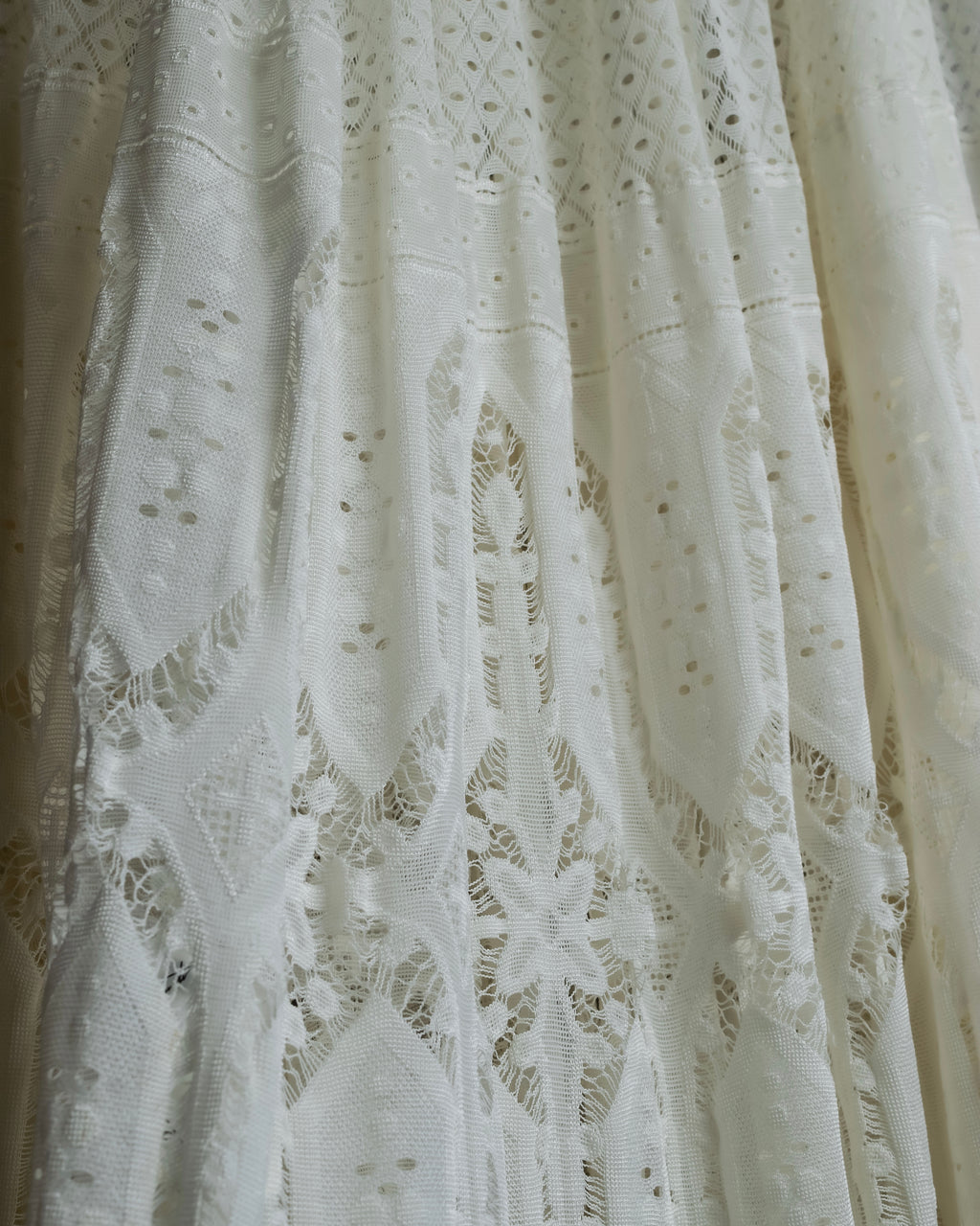 "YOHJI YAMAMOTO" 1992SS eyelet cutwork lace design long skirt