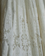 "YOHJI YAMAMOTO" 1992SS eyelet cutwork lace design long skirt