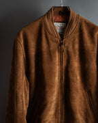 "SEAHOP" Ribbed design suede leather blouson