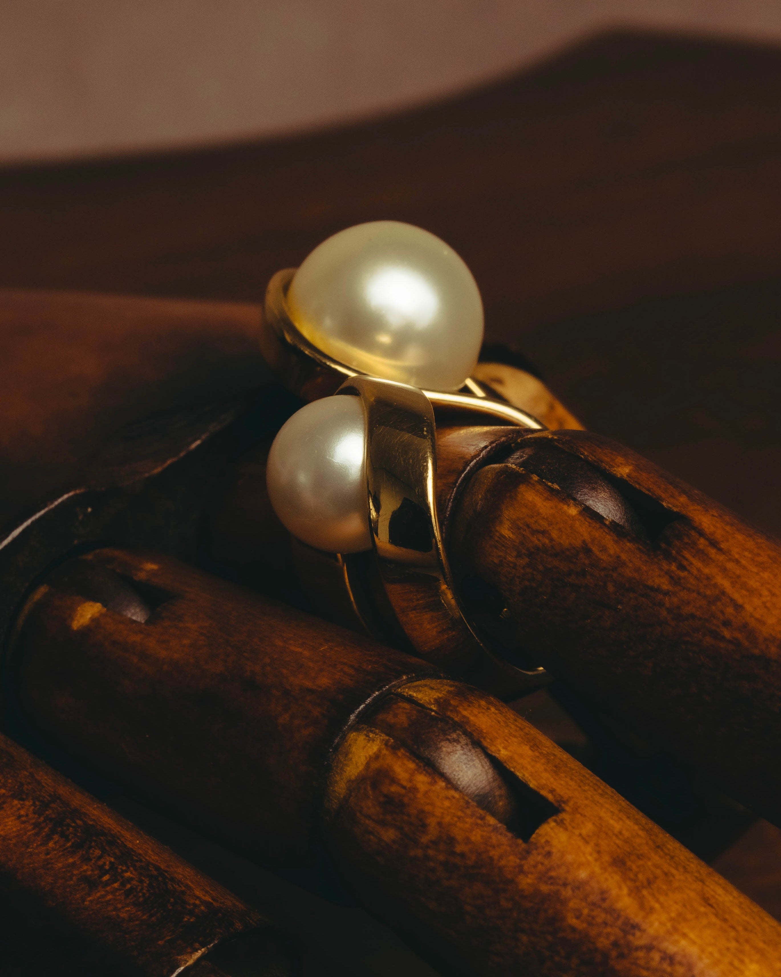 -SPECIAL- "Christian Dior” 2015-16 UltraDior sculpted double pearl ring