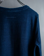 “MM6” front cut designed dennim long pull over