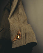 –SPECIAL– "Hermès" 70's-80's Equestrian wool tailored jacket