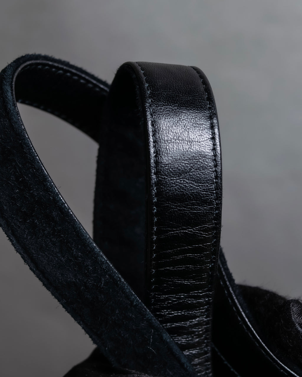 "YVES SAINT LAURENT" Gold medallion motif design suede leather shoulder bag