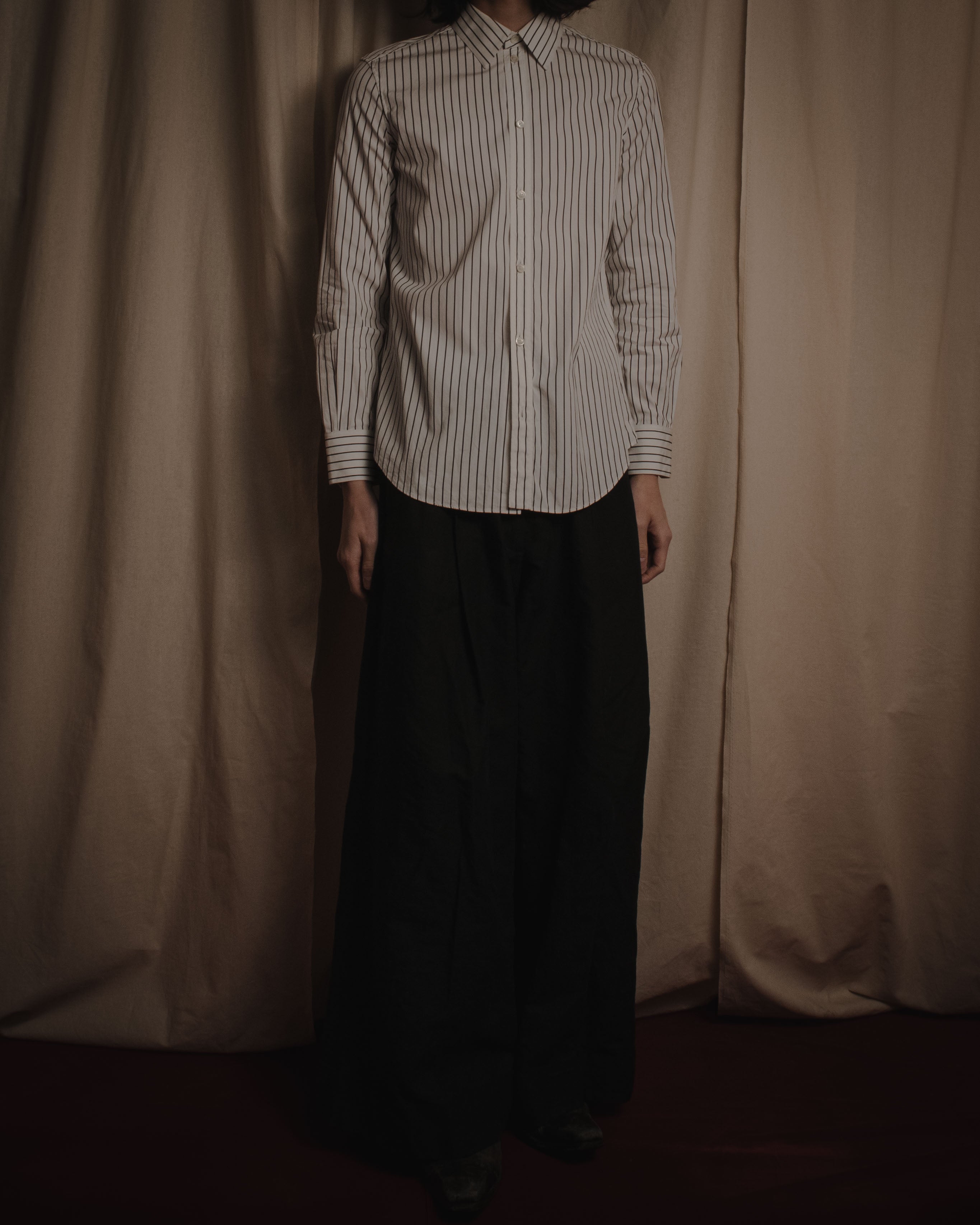 "CELINE" 2010’s phoebe-era striped cotton poplin shirt