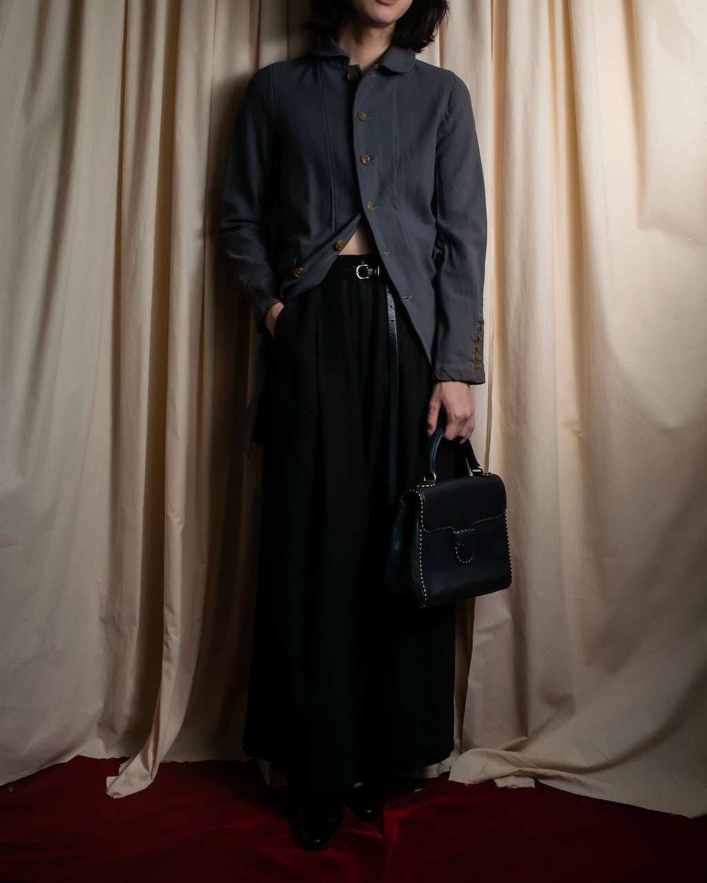 "COMME des GARCONS COMME des GARCONS" Stitchwork placket cut line coat