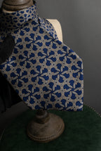 "HERMES" Saddlery anchor chain motif silk neck tie