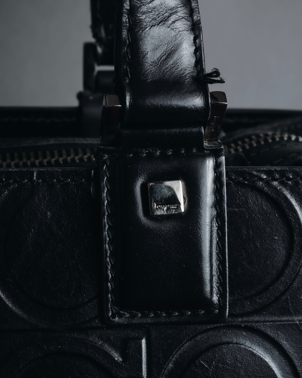 "Salvatore Ferragamo" Late 90’s Gancini embossed leather tote bag