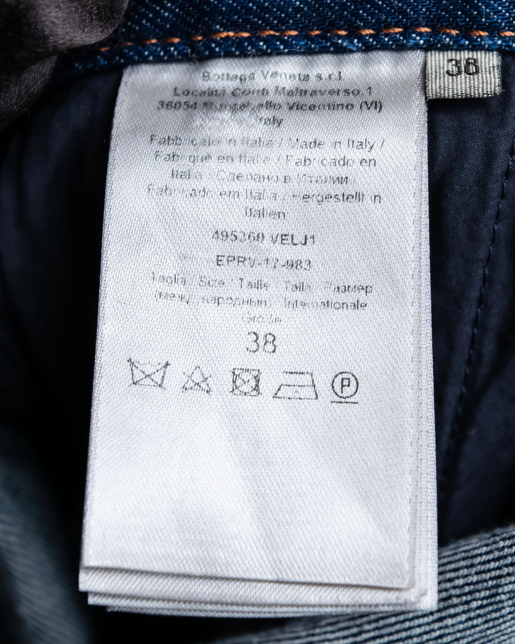 "BOTTEGA VENETA" Wide straight silhouette fisherman denim pants