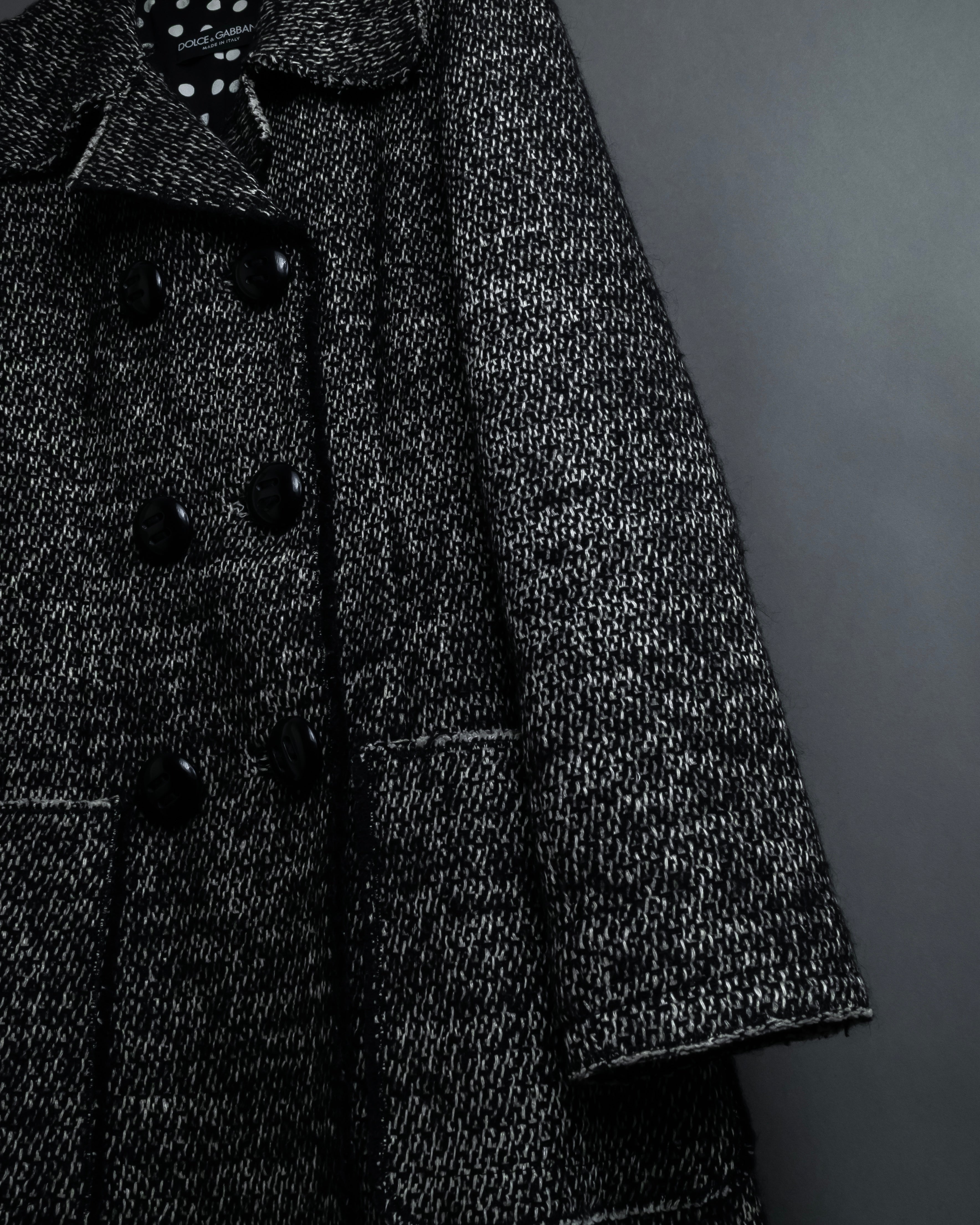 "Dolce & Gabbana" Double-breasted beautiful tweed long coat