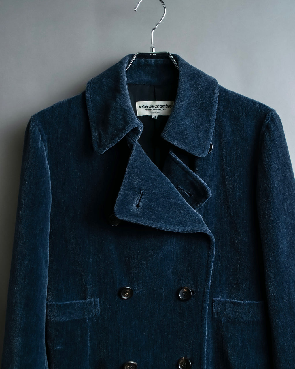 "Comme des garçons robe de chambre" Beautiful velour double half coat