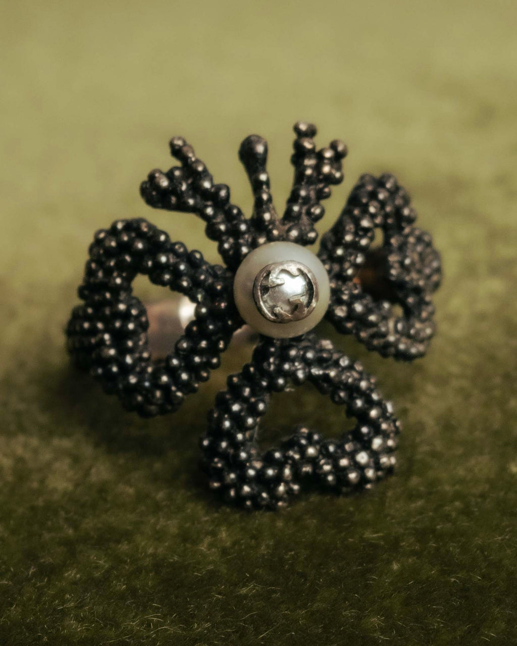“GUCCI” 2016-20 Pearl GG flower ring