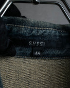 "GUCCI" Vintage faded shaped denim jacket