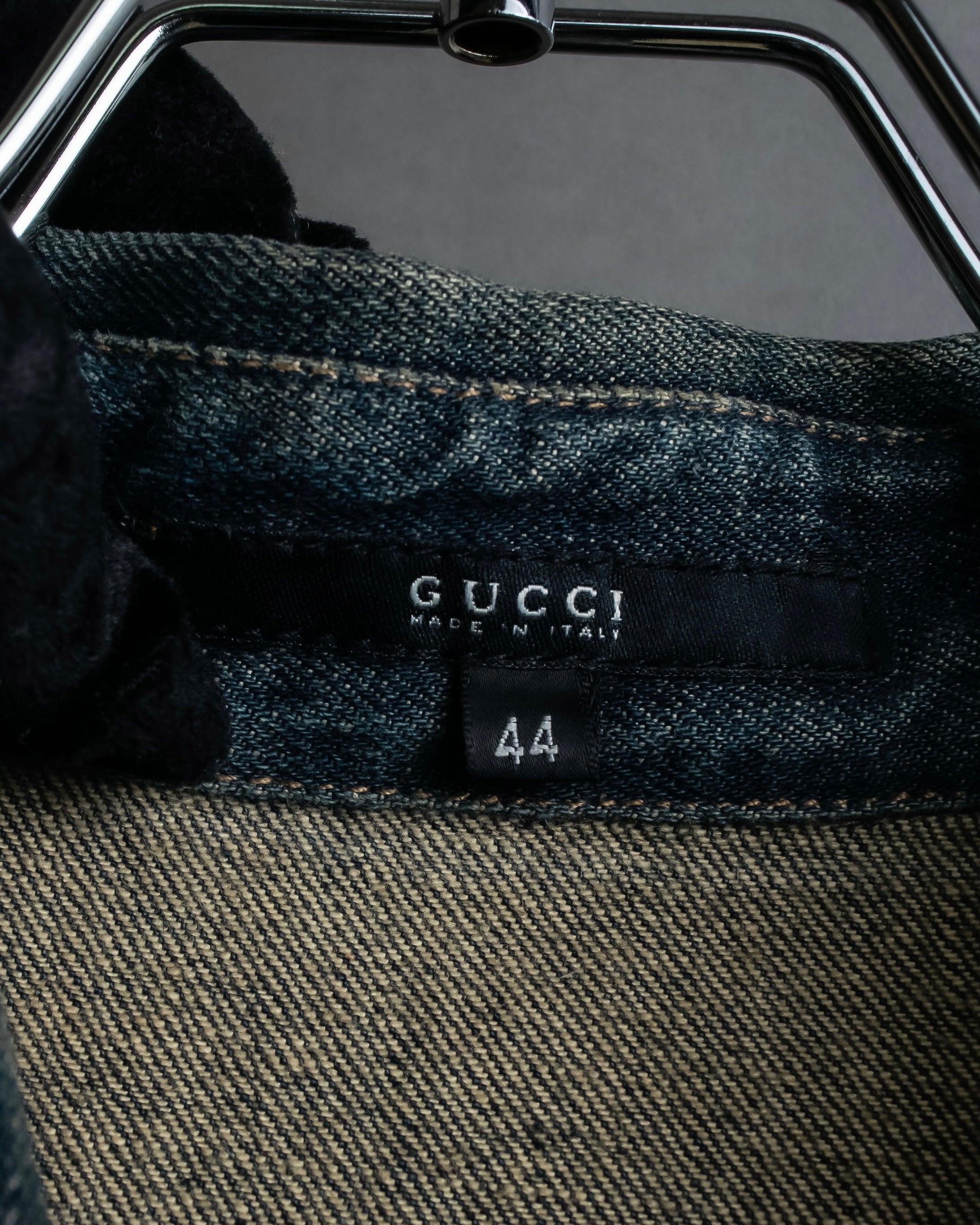 "GUCCI" Vintage faded shaped denim jacket