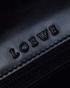 "LOEWE" Logo engraved leather briefcase bag