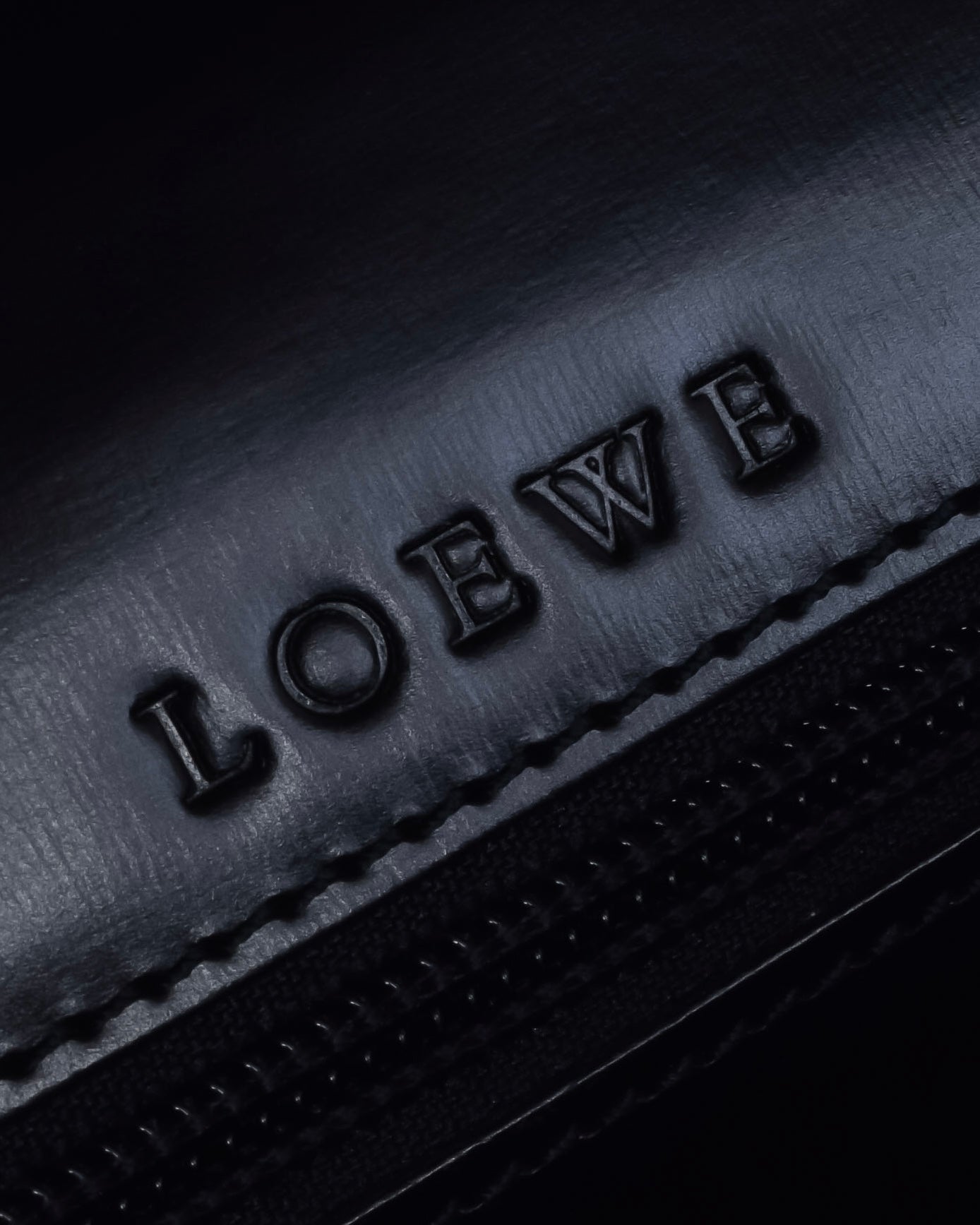 "LOEWE" Logo engraved leather briefcase bag