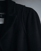 –SPECIAL– "CHANEL" 04SS sculpted princess-line wool crepe coat