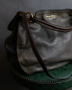 "MIU MIU" Overflap gold Parts design 2-way bag