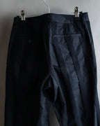 "ISSEY MIYAKE FETE" Fabric change stripe pattern wide slacks