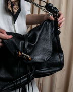 "GUCCI" Bamboo design combination chain shoulder leather bag