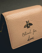 "GUCCI" 2010's-20's Pink bee motif trifold wallet