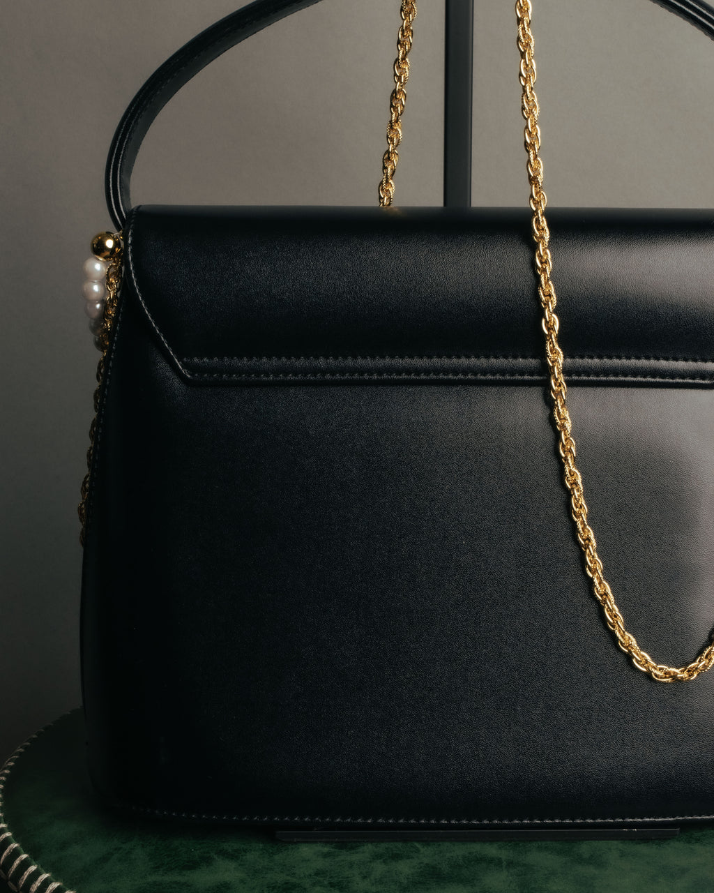 “VALENTINO CHRISTY” 80’s-90’s Pearl chain formal handbag
