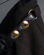 "HERMES" 90's Gold parts design derived from horse tack flared skirt