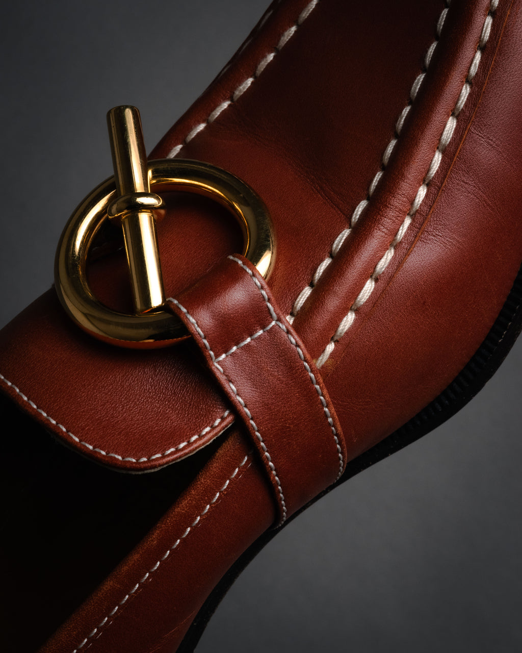 “HERMES” 90’s-00’s Chaine d’ancre hardware loafers