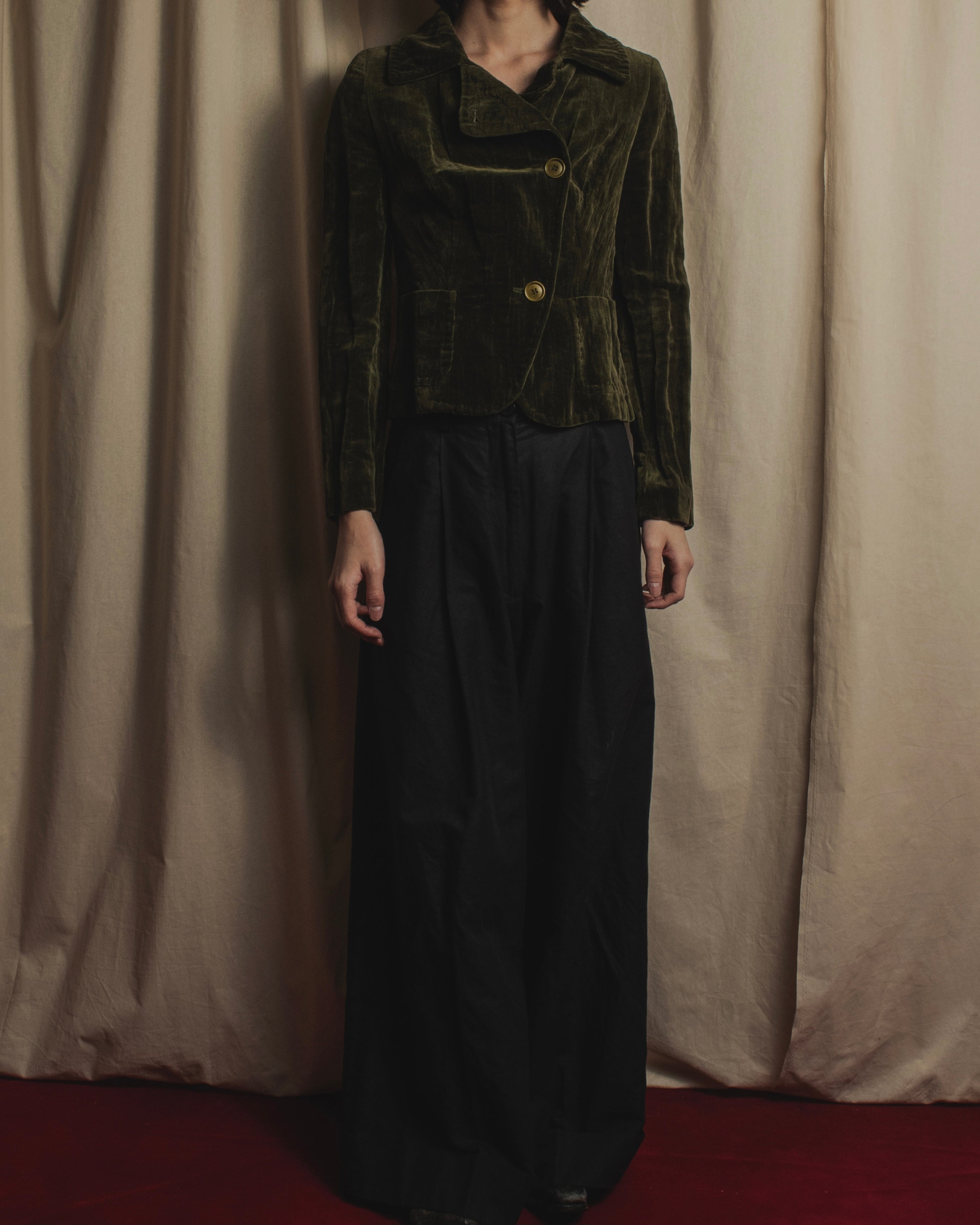 Chaqueta de terciopelo metálico de los años 90-00 de "Max Mara"