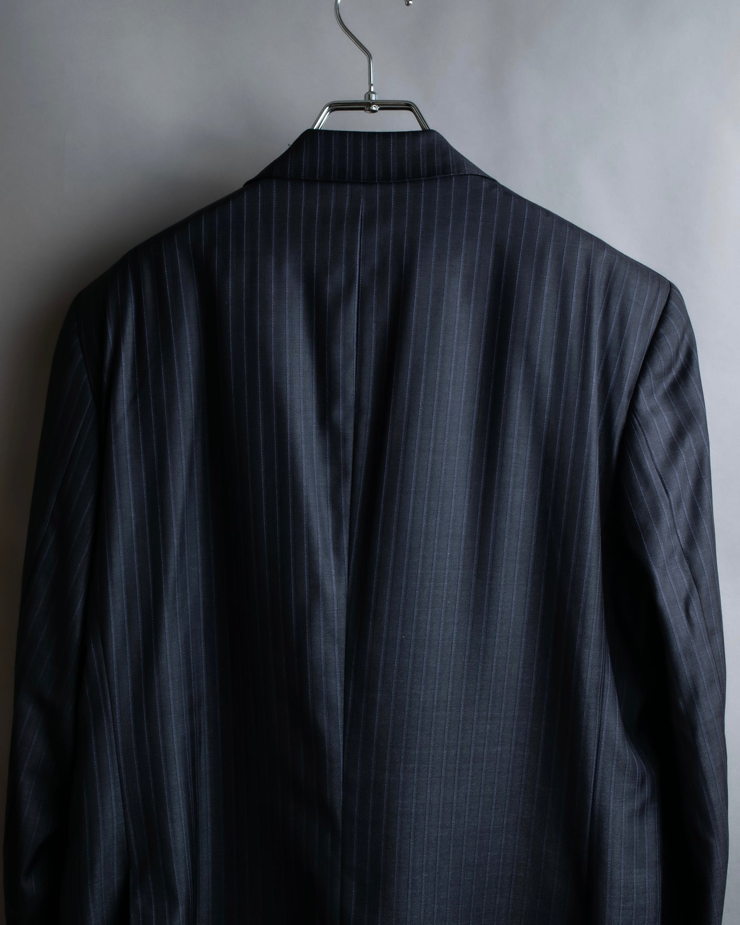 "BURBERRY" 2B tailored jacket & tapered silhouette slacks pinstripe pattern set up