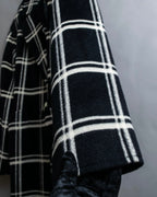 "Christian Dior Large check pattern tailored coat